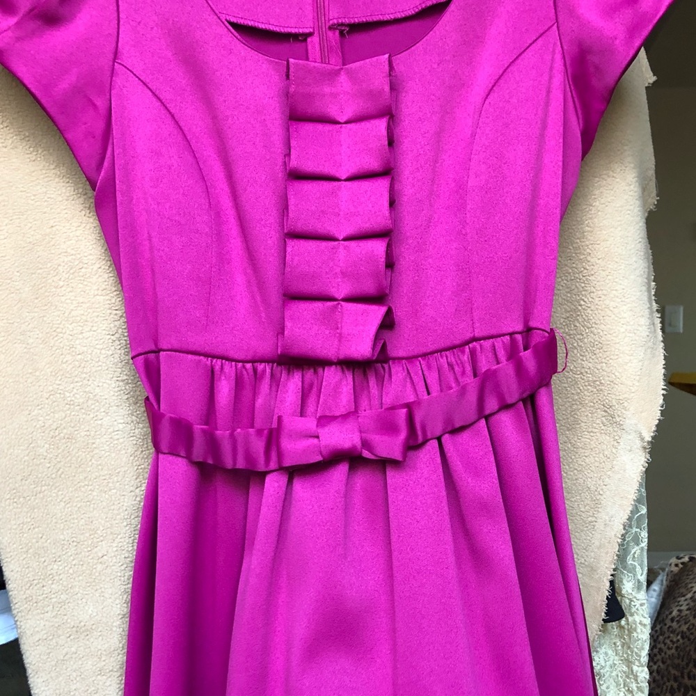 Kensie, jewel toned, satin, belted dress